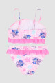 Bikini stitsh ruffle Rosado