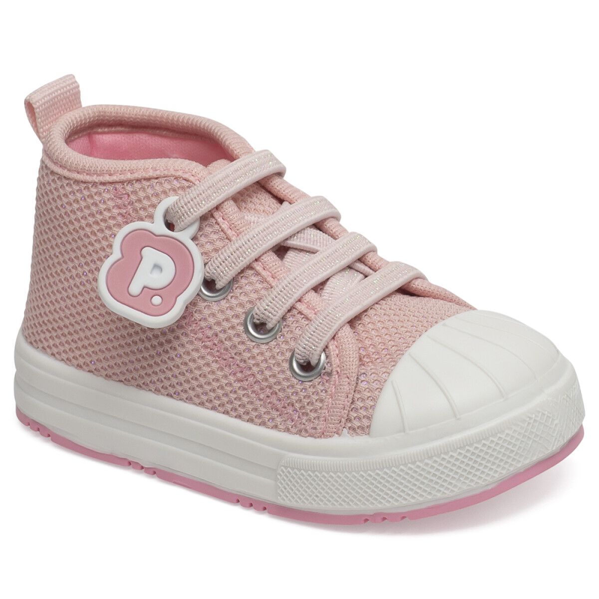 Botita Acordonada Rosa Pastel 