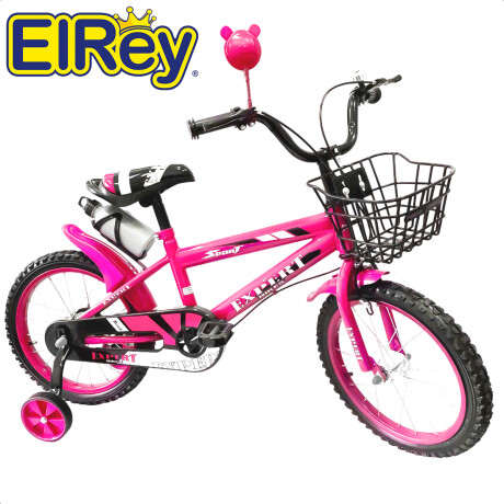 Bicicleta Niño y Niña Montaña Rod 16 C/ Canasto, Rueditas y Acc Rosa