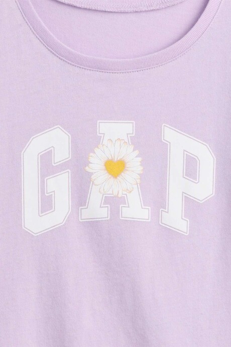 Remera Logo Gap Manga Corta Toddler Niña Nostalgic Lavender