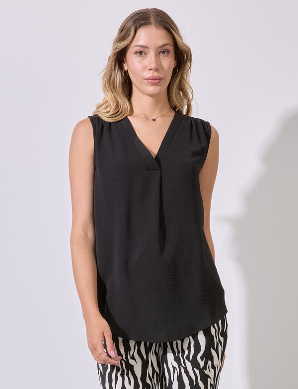 Blusa Escote V NEGRO