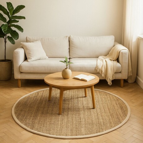 Alfombra Yute Natural - Redonda - color Natural 2,00