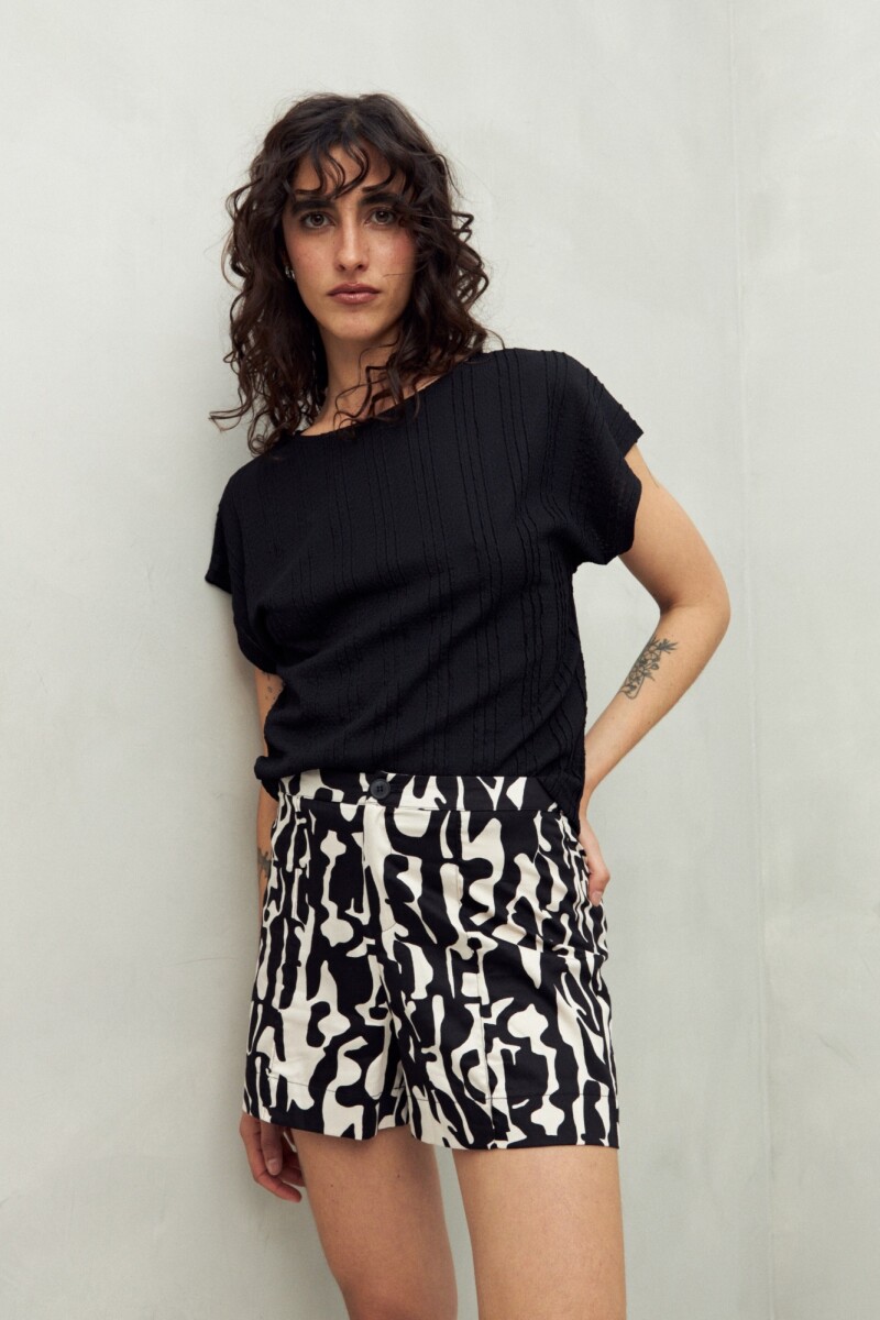 SHORT PARAMOUNT Negro/Blanco