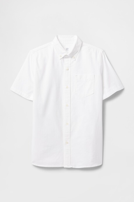 Camisa Oxford Manga Corta Niño White000