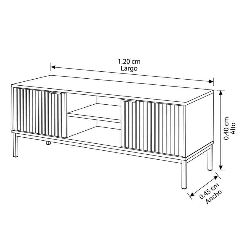 MUEBLE TV 55PULG 120X40X45.5CM Unica