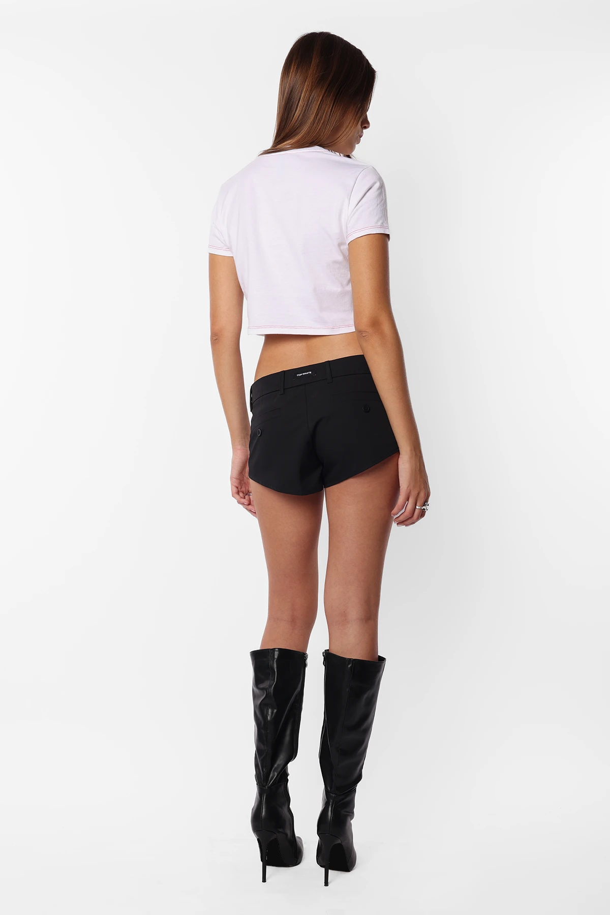 Baby Tee Arrowed Blanco