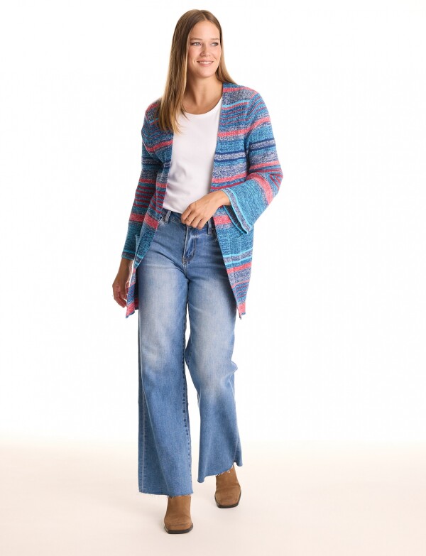 Cardigan Lineas AZUL/MULTI