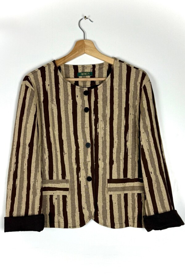 CHAQUETA ALGODON CLAY CHOCO/BEIGE