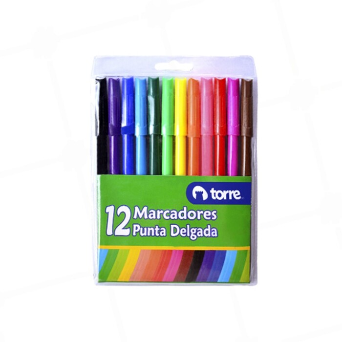 TORRE MARCADOR FINO 12 COLORES única