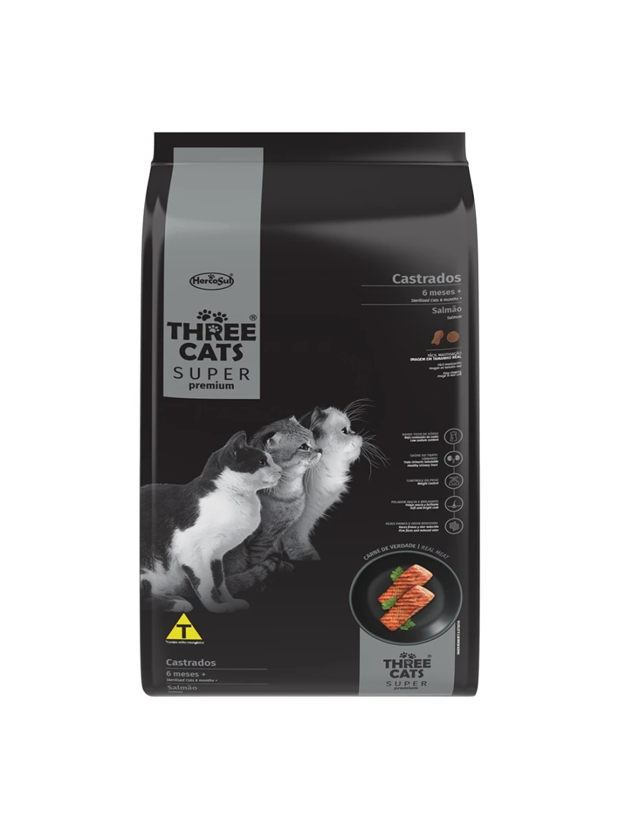 Three Cats Castrados 15 Kg 