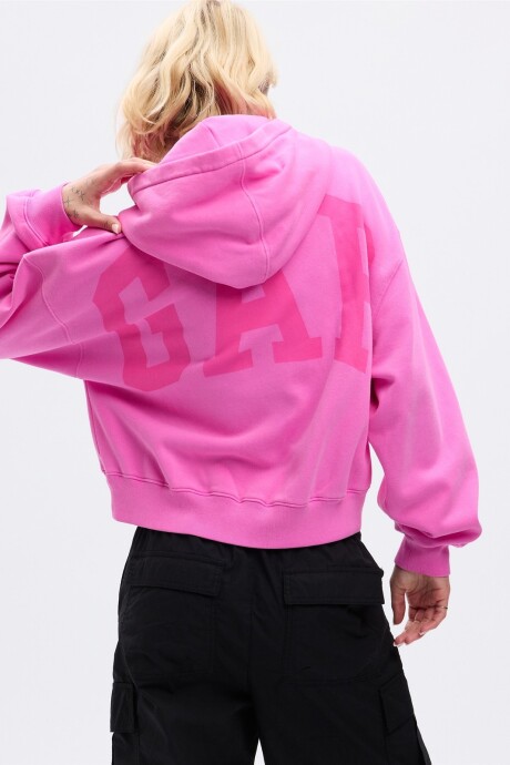 Canguro Logo Gap Cropped Mujer Standout Pink