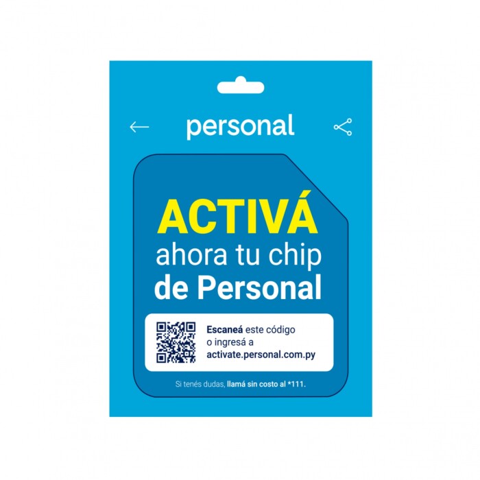 CHIP AUTOACTIVATE PERSONAL única
