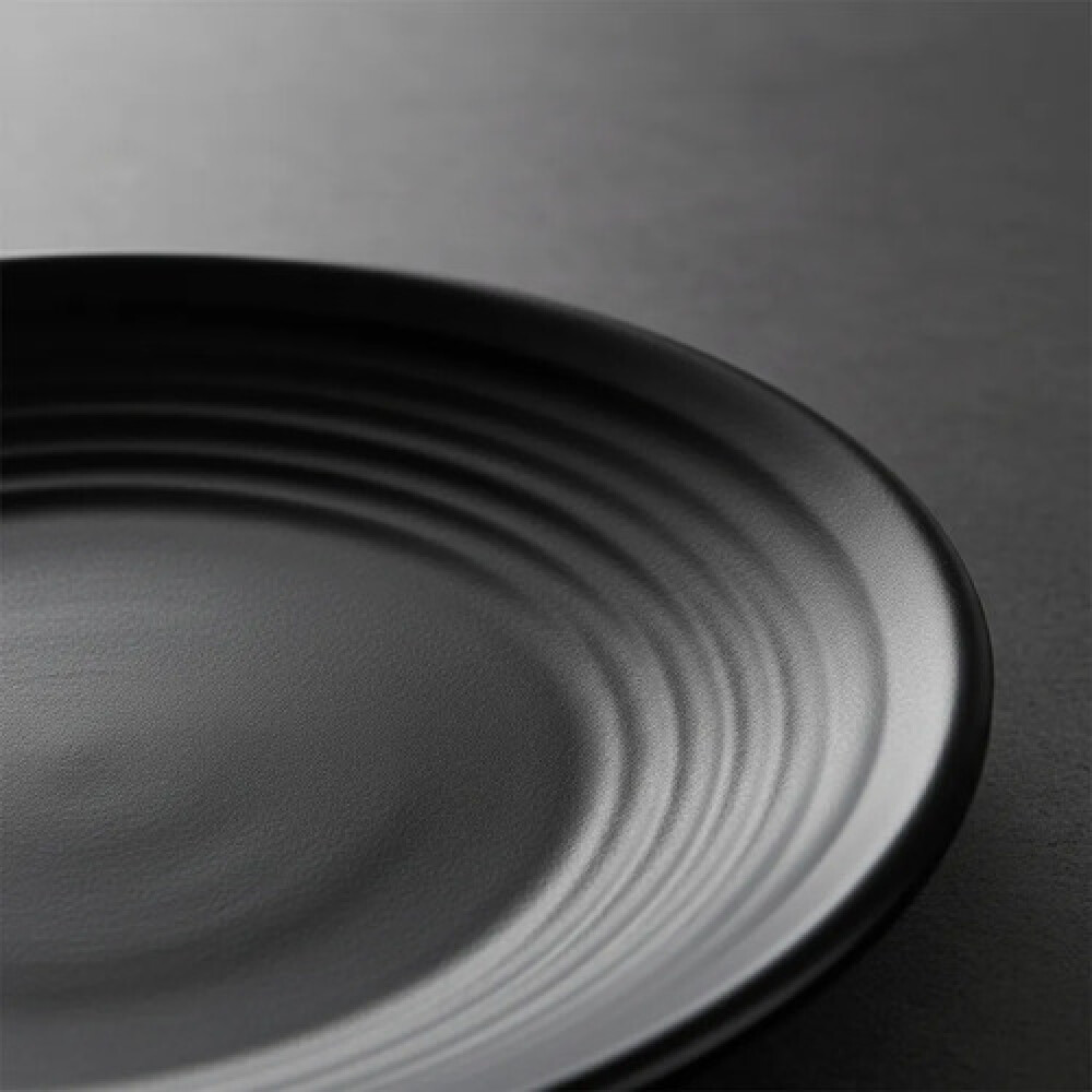 Plato de melamina negro 25 cm Plato de melamina negro 25 cm