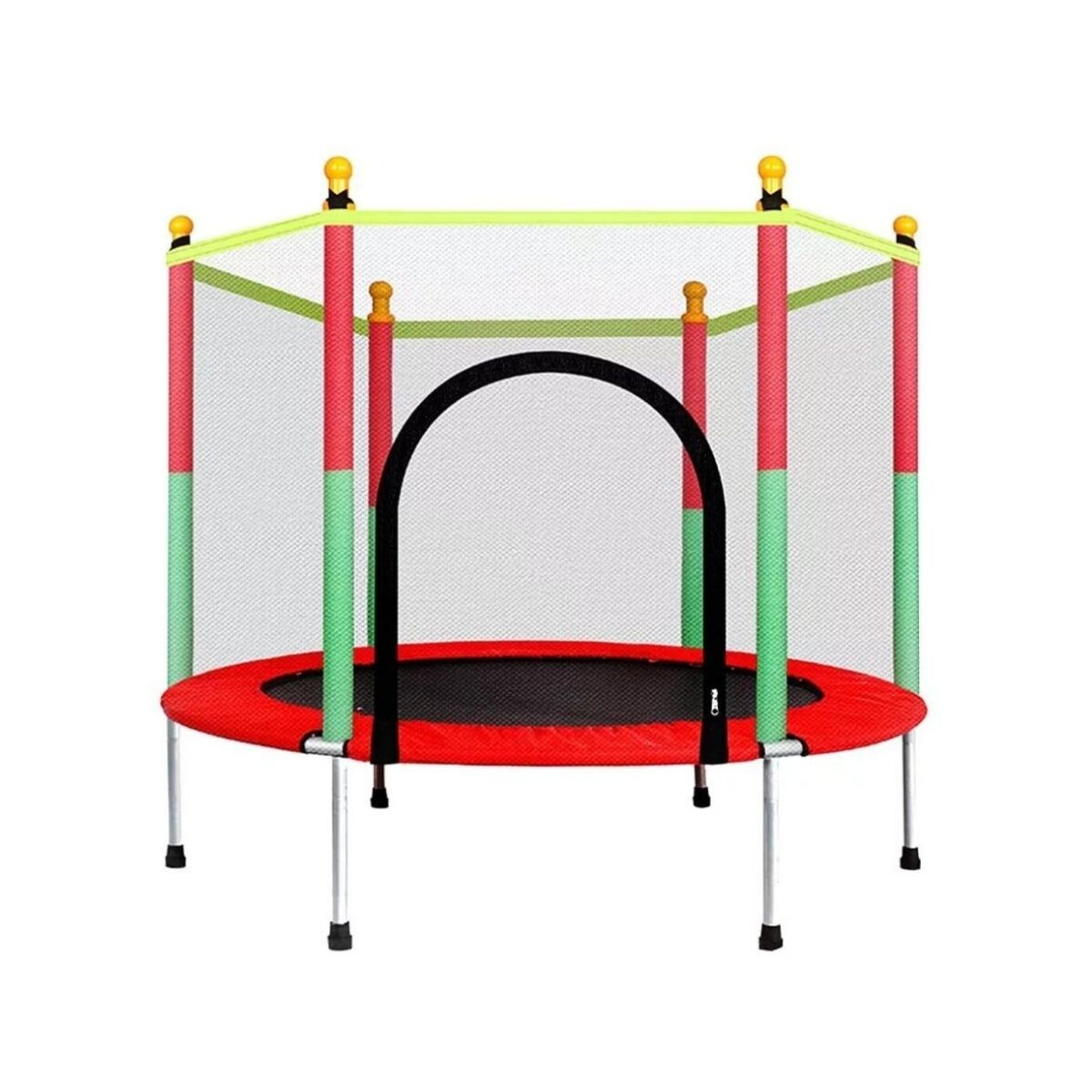 Cama Elástica de 1,40 M Trampolín Saltarín Multicolor Rojo 