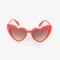 Lentes Corazón x1 Liso Rojo