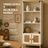 Cristalero ComboHome Rattan Estantes 2 Puertas 180cm Calidad Blanco 1