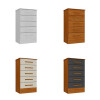 COMODA INEY OVIEDO -0540 -5 Cajones -Blanco/Cedro/Cedro-Onix Sin color