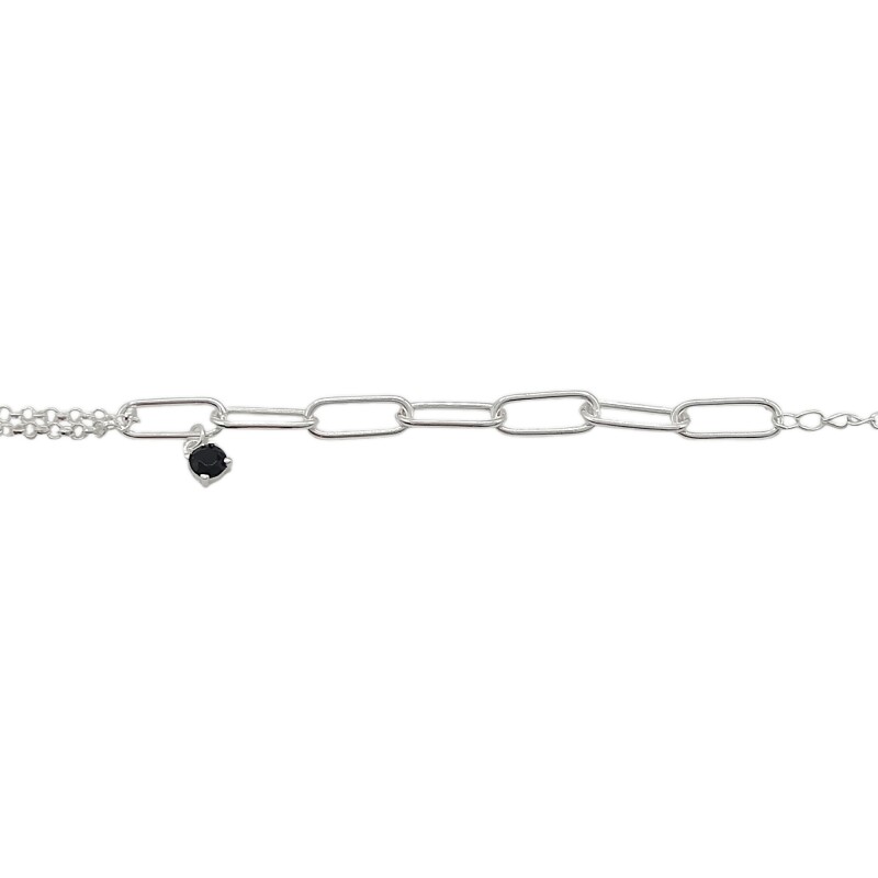 Pulsera Combinada-Plata 925-Piedra Zirconia-PU3632 conpiedra