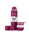 Kit Termo Acero Bala 750Ml + Mate Flap Púrpura