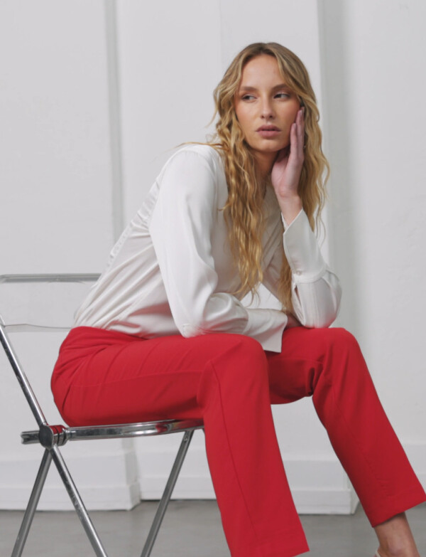 Pantalon Sastrero Slim ROJO