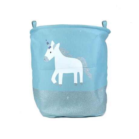 Cesto con asas Unicornio Celeste