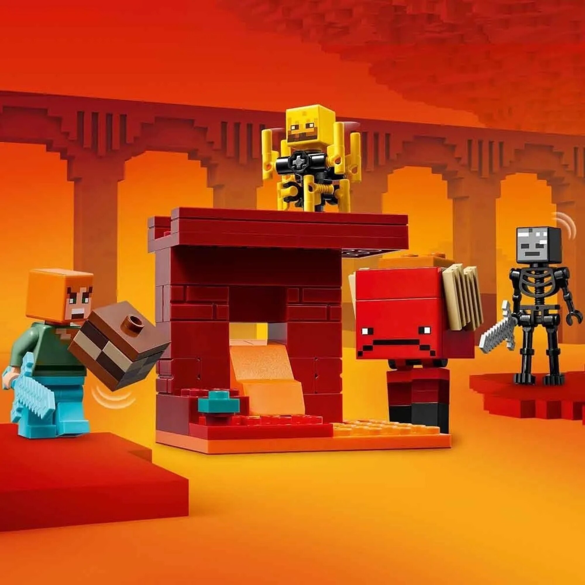 Lego Minecraft La Batalla De Lava Del Inframundo 99 Piezas