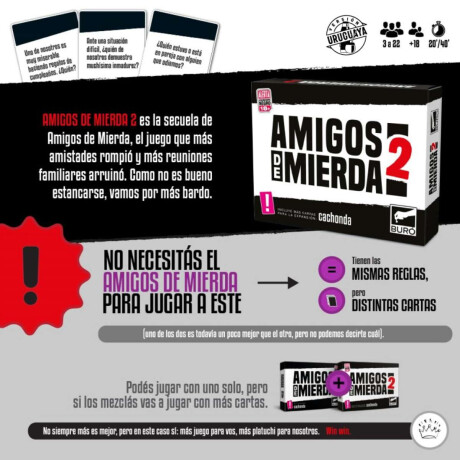 Juego de Cartas Amigos de Mi3rda 2 ADM2