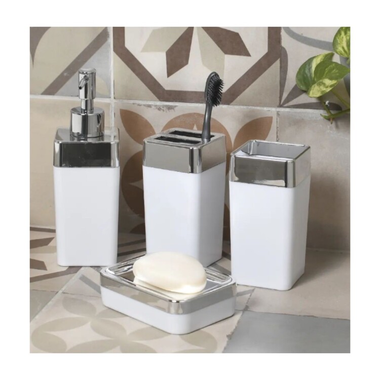 KIT DE ACCESORIOS PARA BAÑO BLANCO