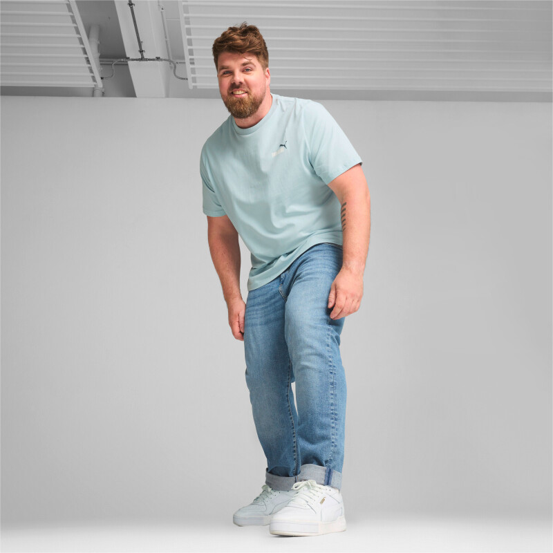 Camiseta Essentials 2 Col Small Logo Tee de Hombre Celeste