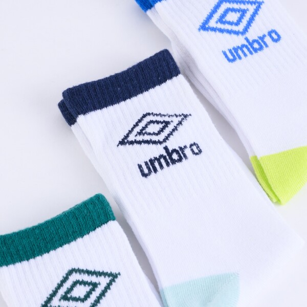 Medias 1/2 caña pack x 3 Umbro Niños 2v6