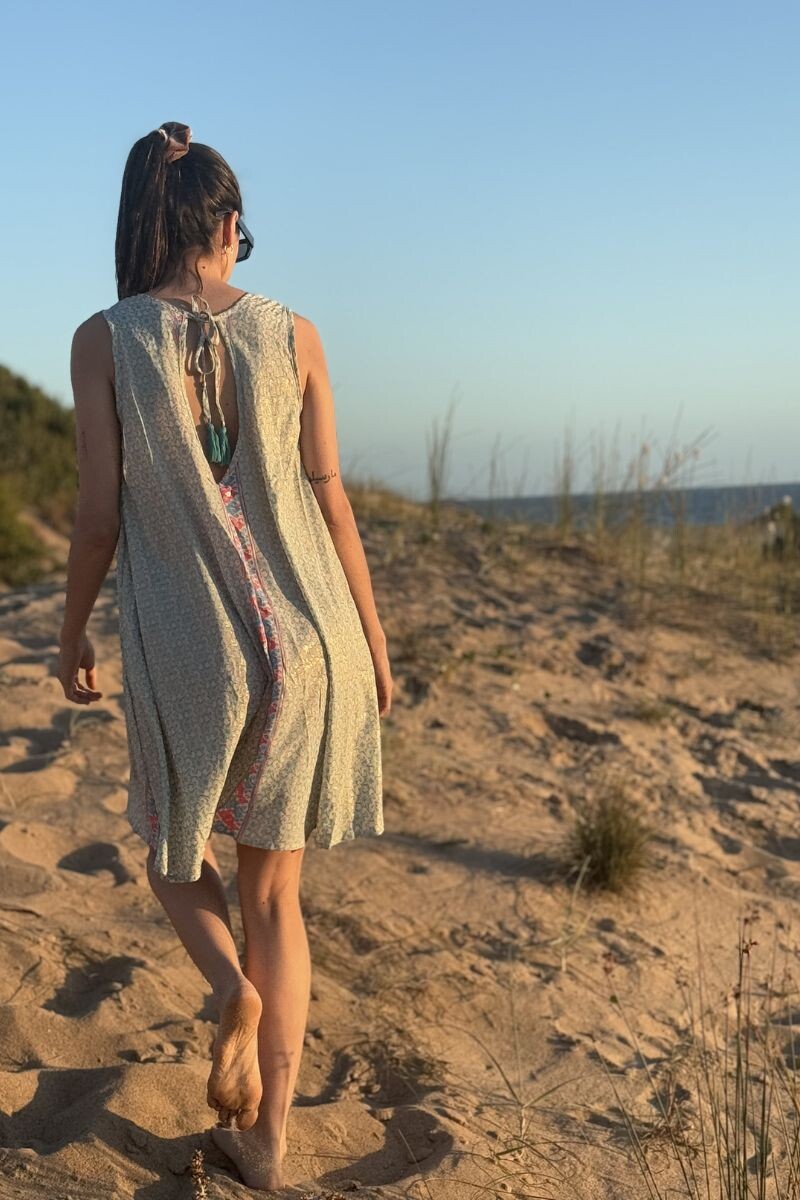 Vestido gota Celeste