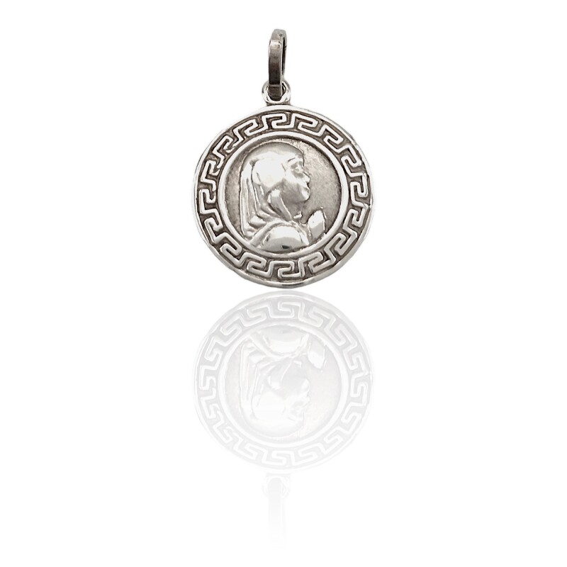 Dije Medalla Virgen Niña-Plata 925-Sin piedra-CP3025 Sinpiedra