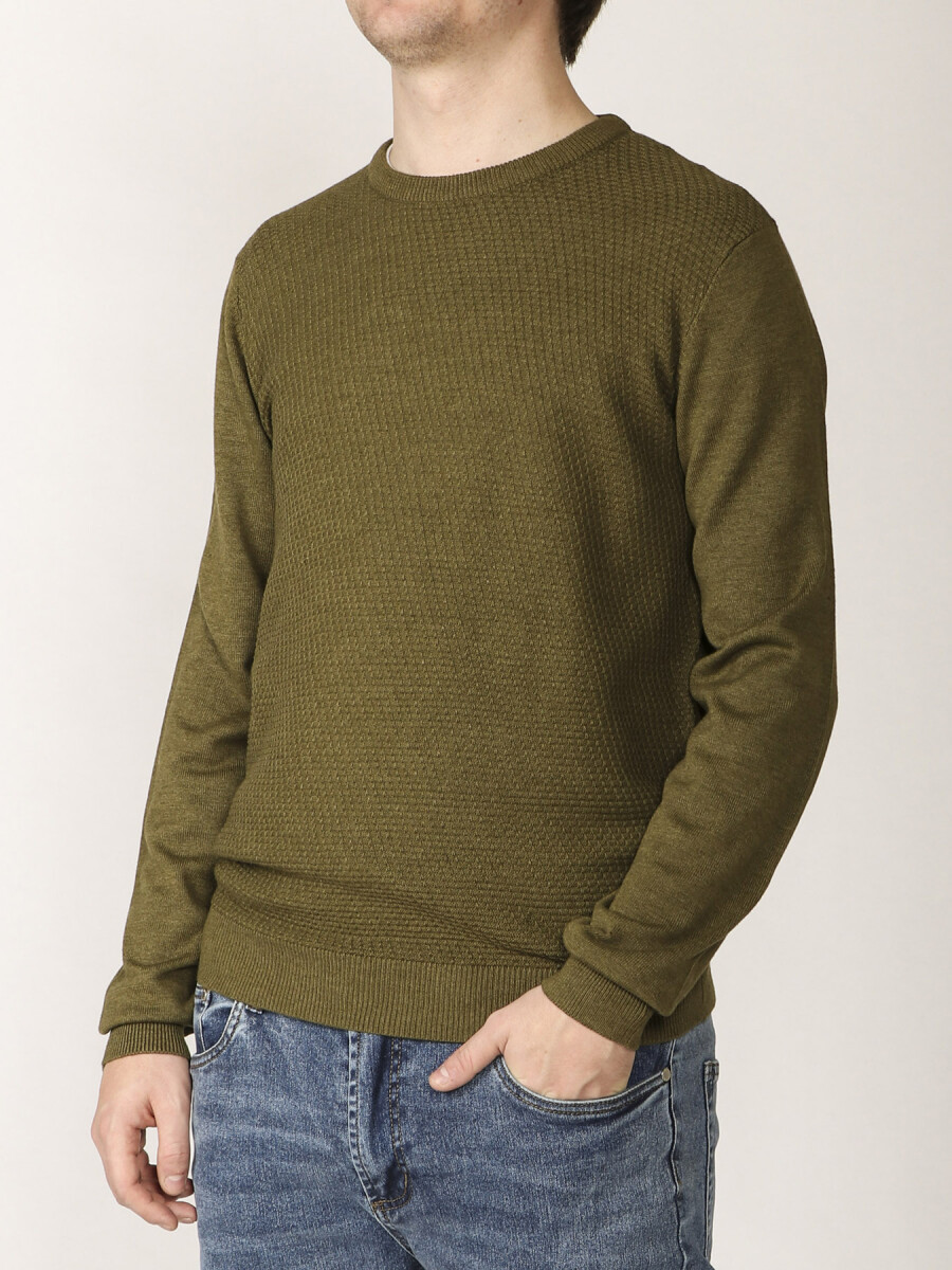 SWEATER HARRINGTON LABEL - Verde 