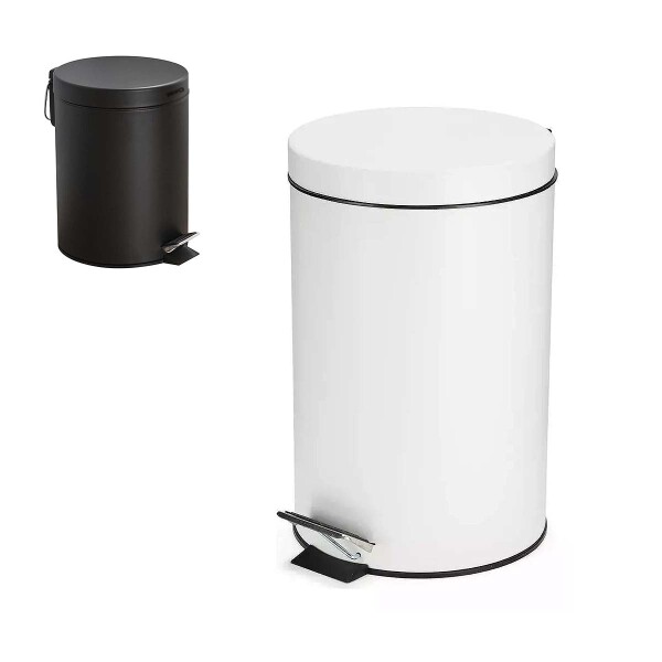 Papelera de acero 8 L blanco Papelera de acero 8 L blanco