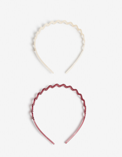 Vinchas Sets Acrilico Set De Vinchas Wavy - Combinacion Bicolor