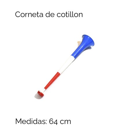 Corneta De Cotillon Rojo-blanco-azul De 64cm Corneta De Cotillon Rojo-blanco-azul De 64cm