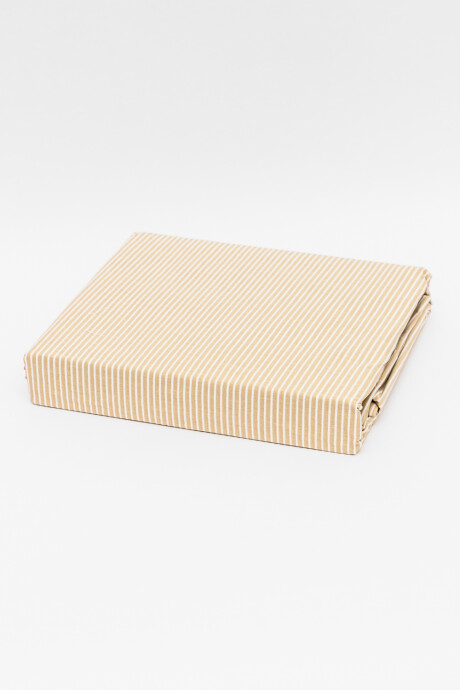 Sábanas 1 1/2 Plaza 144 Hilos Stripes Taupe / Mink / Vison