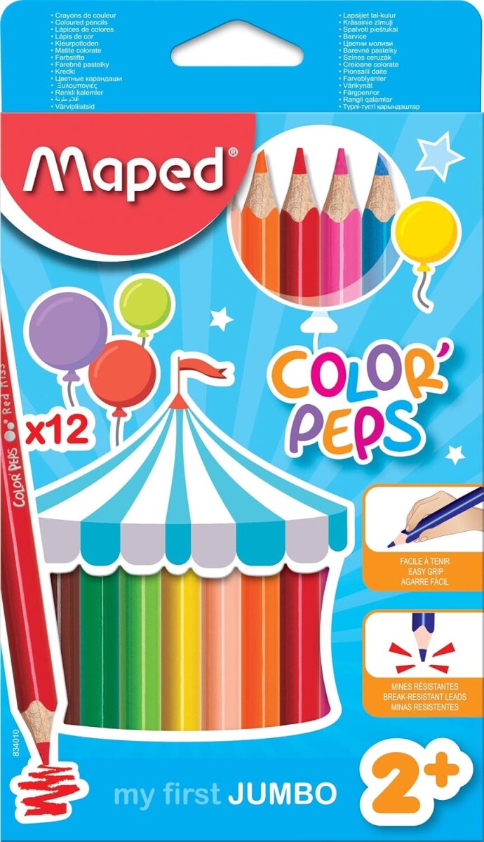 Colores Jumbo Maped Colorpeps X 12 Und 