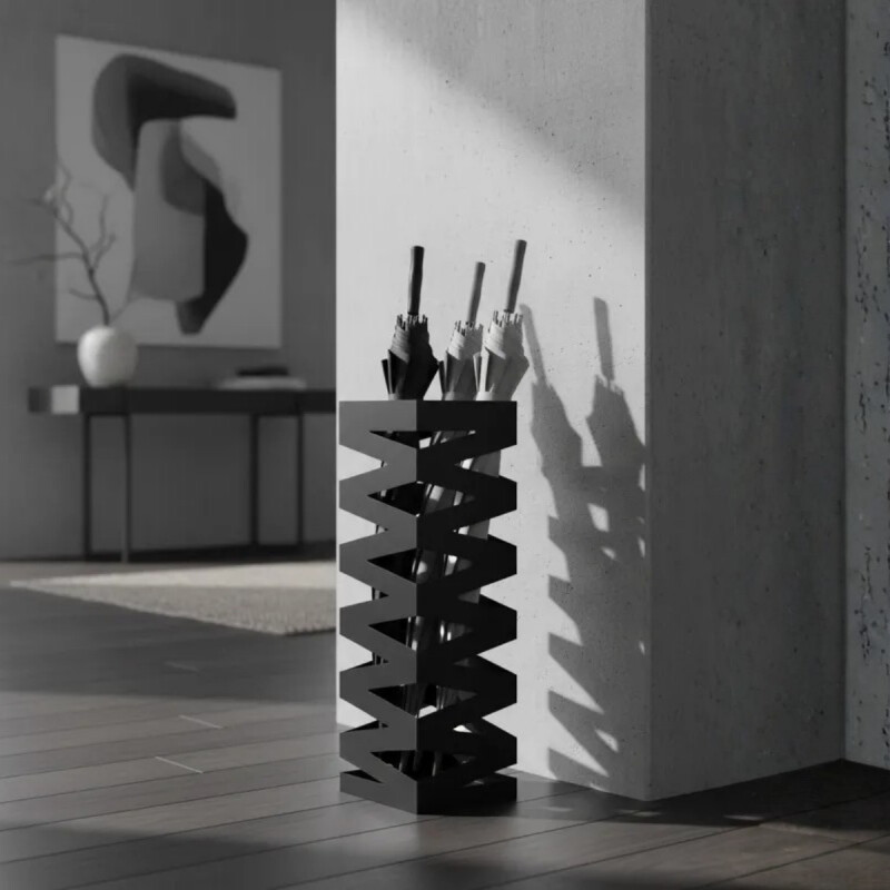 Soporte de paraguas de metal NEGRO