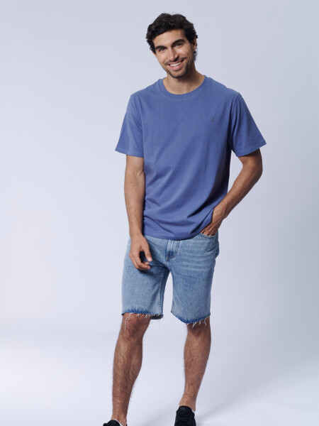 Remera Bordado Azul