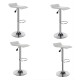 Taburete Kira Pack 4 unidades Rectangular Para Bar Diseño Moderno Blanco