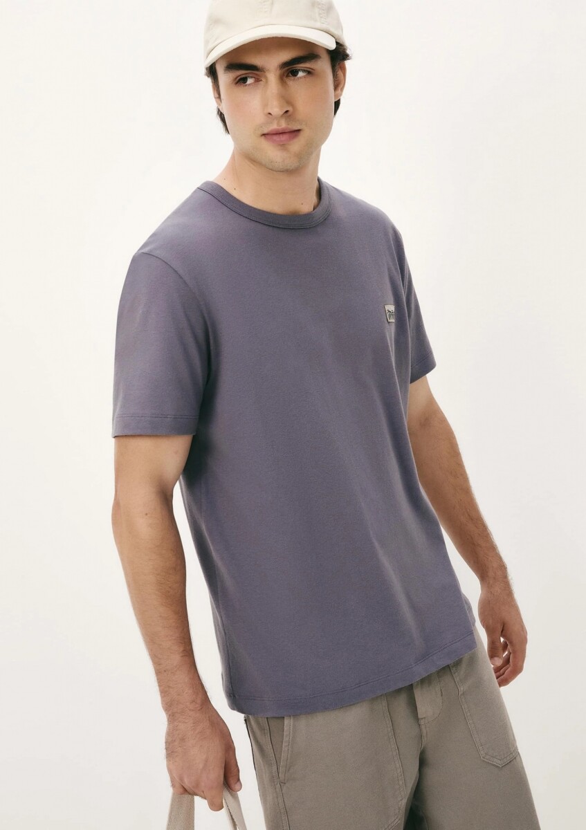 CAMISETA MANGA CORTA CON ESTAMPA - AZUL 