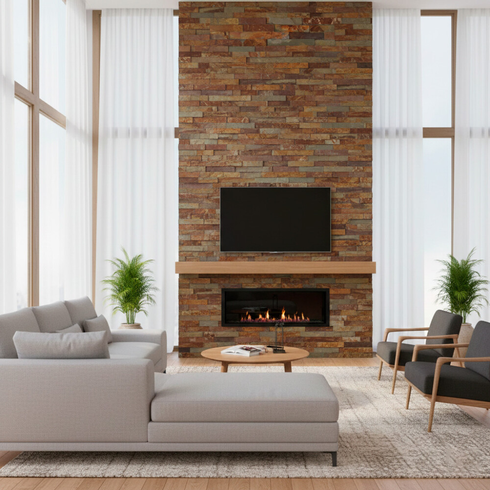 REVESTIMIENTO PIEDRA NATURAL RUSTY 15x60 CM Revestimiento Piedra Natural Rusty 15x60 Cm