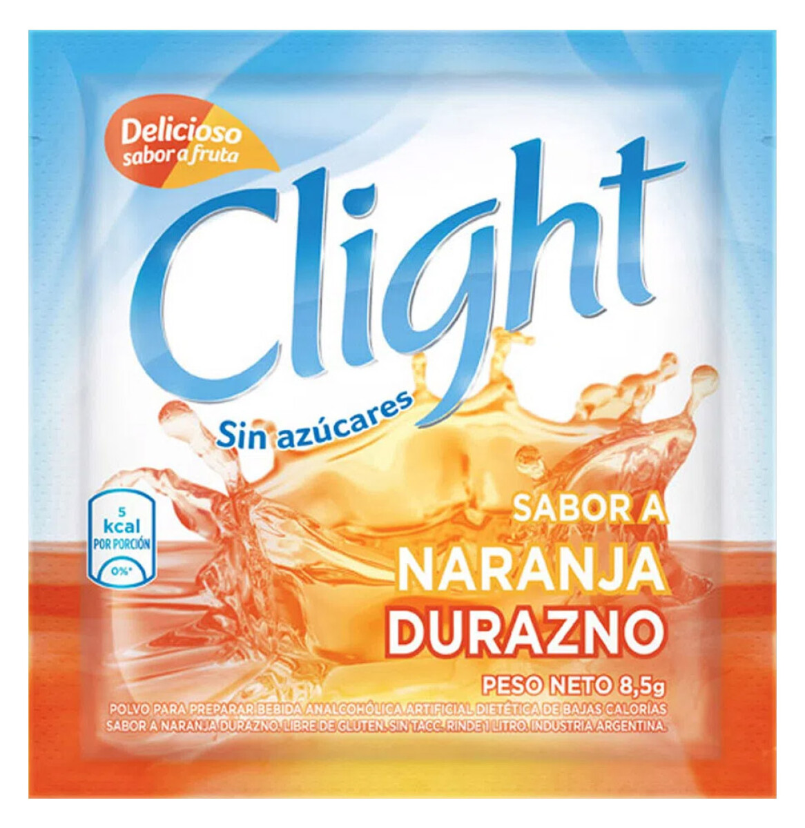 REFRESCO POLVO CLIGHT NARANJA/DURAZNO 7.5G 