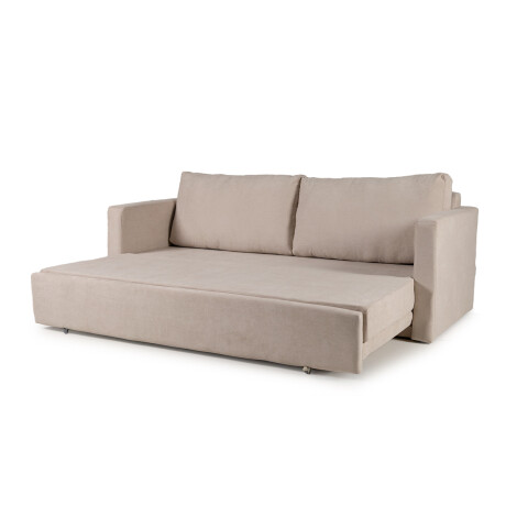 Sofá Cama Mónaco II - Tela Microfibra Berlin 02 (Beige)