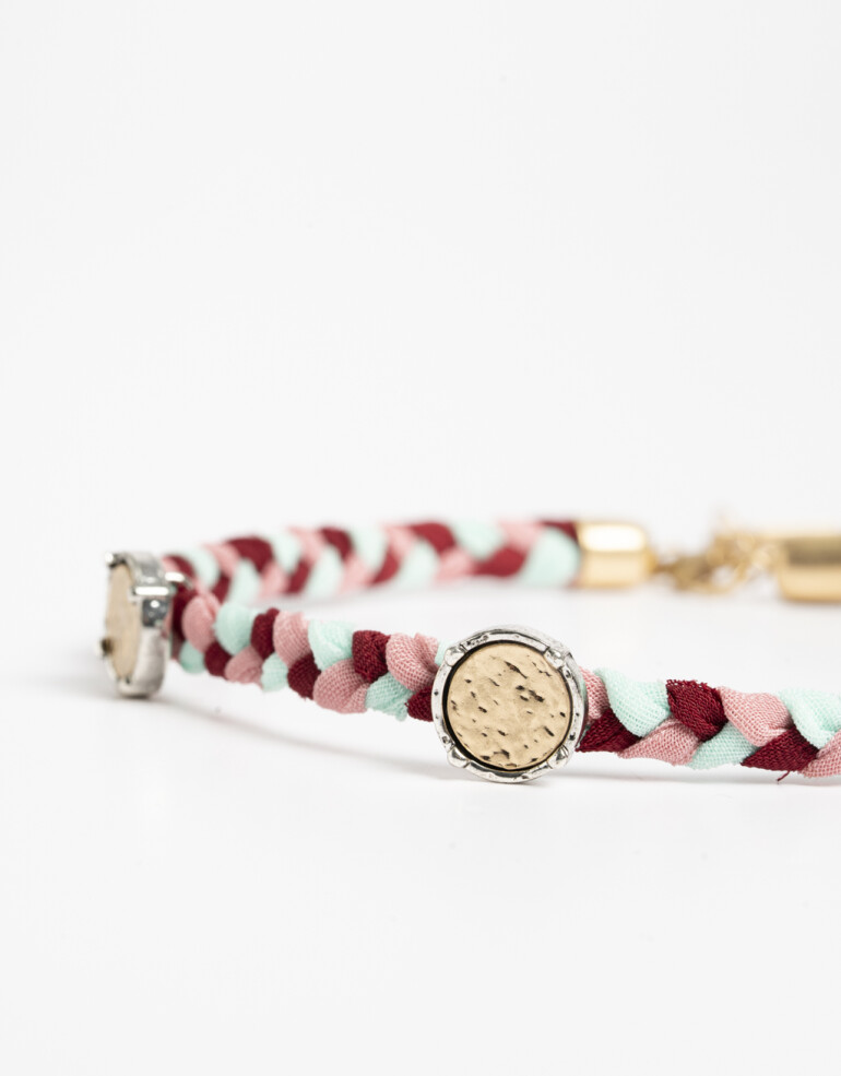 Chokers Cordón Choker Trenzado - Combinacion Multicolor
