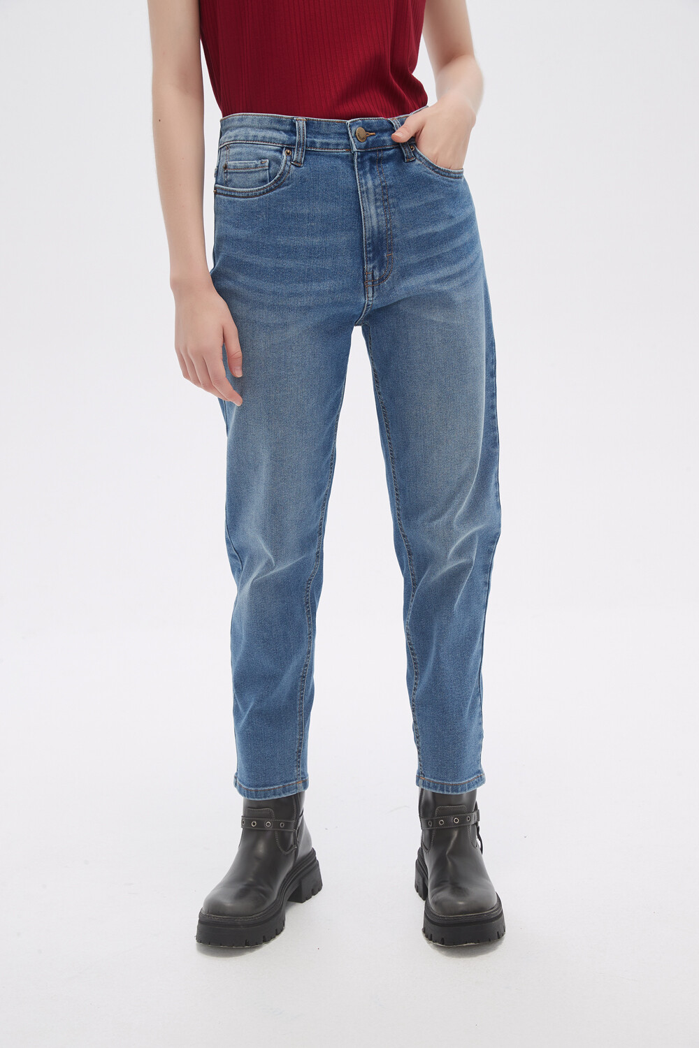 Pantalon Jeaniu Azul