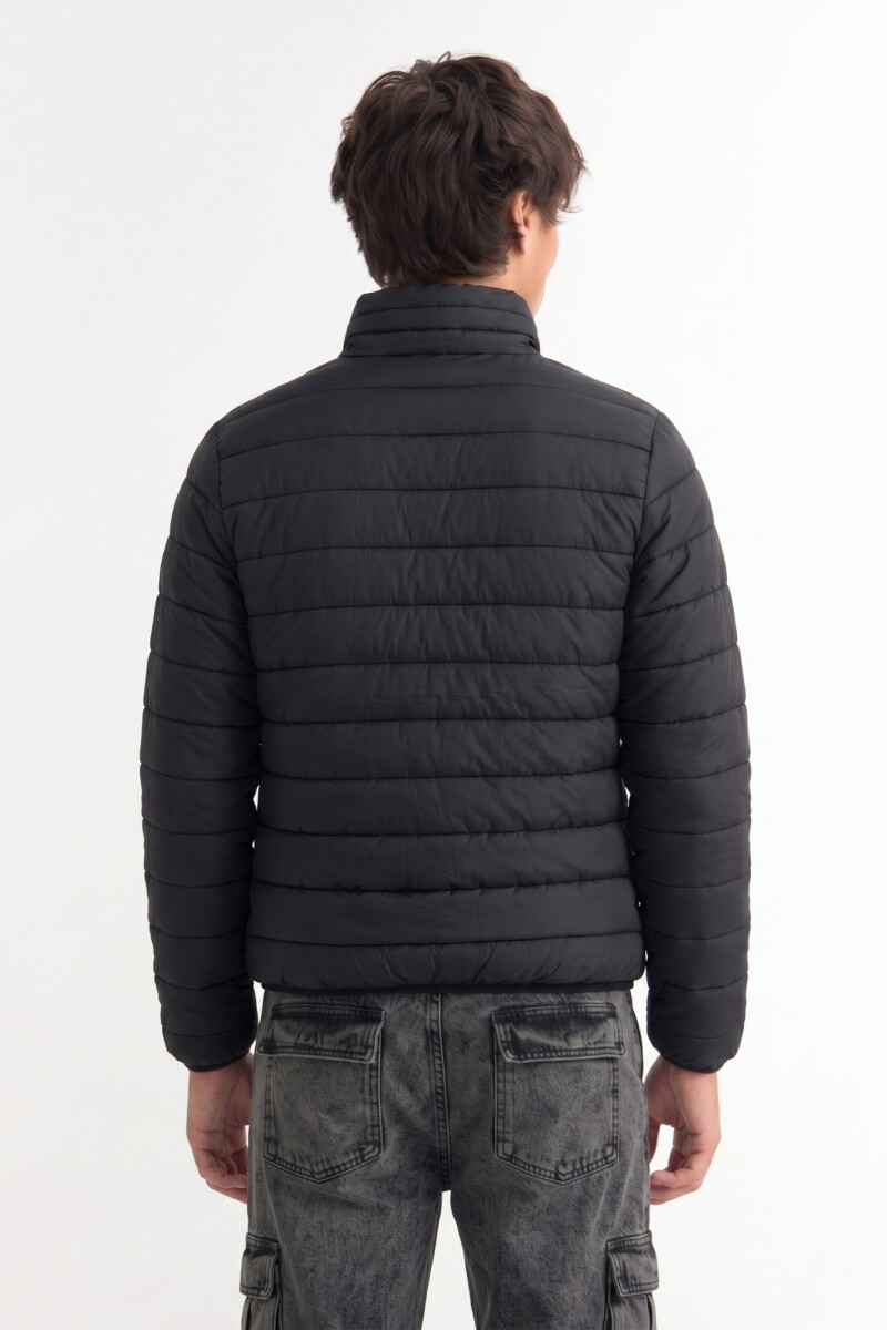 Campera puffer básica NEGRO