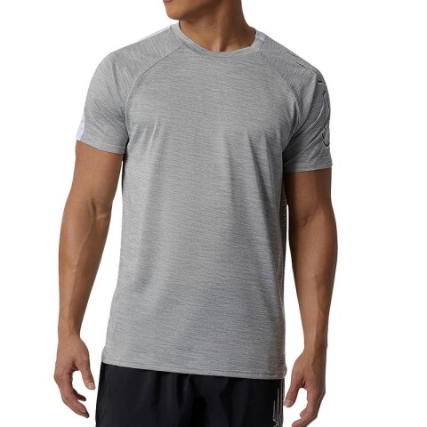 Remera New Balance Printed Fast Flight Gris