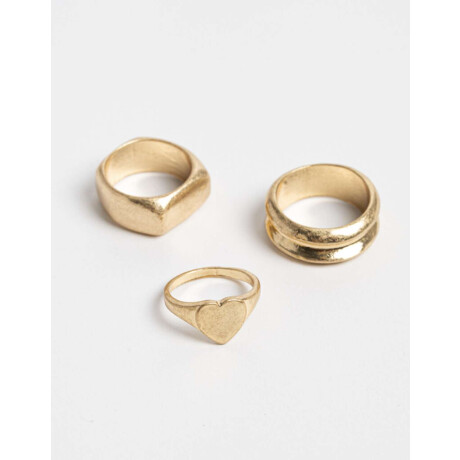 Sets Anillos Metal diferenciado Dorado